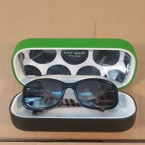 Kate Spade Black Sunglasses with Green Case